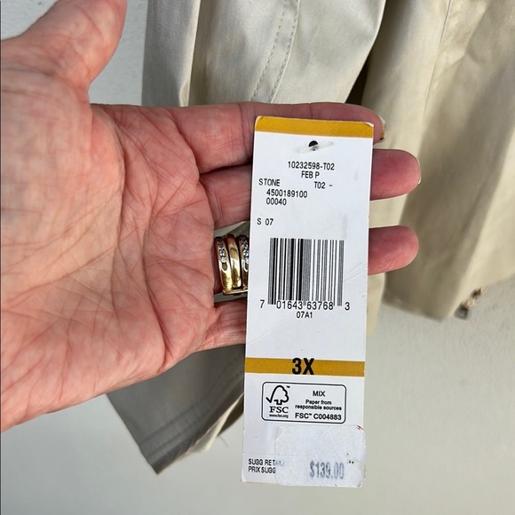 NWT Jones New York Stone Utility Jacket Lightweight Design 3X - Picture 6 of 7